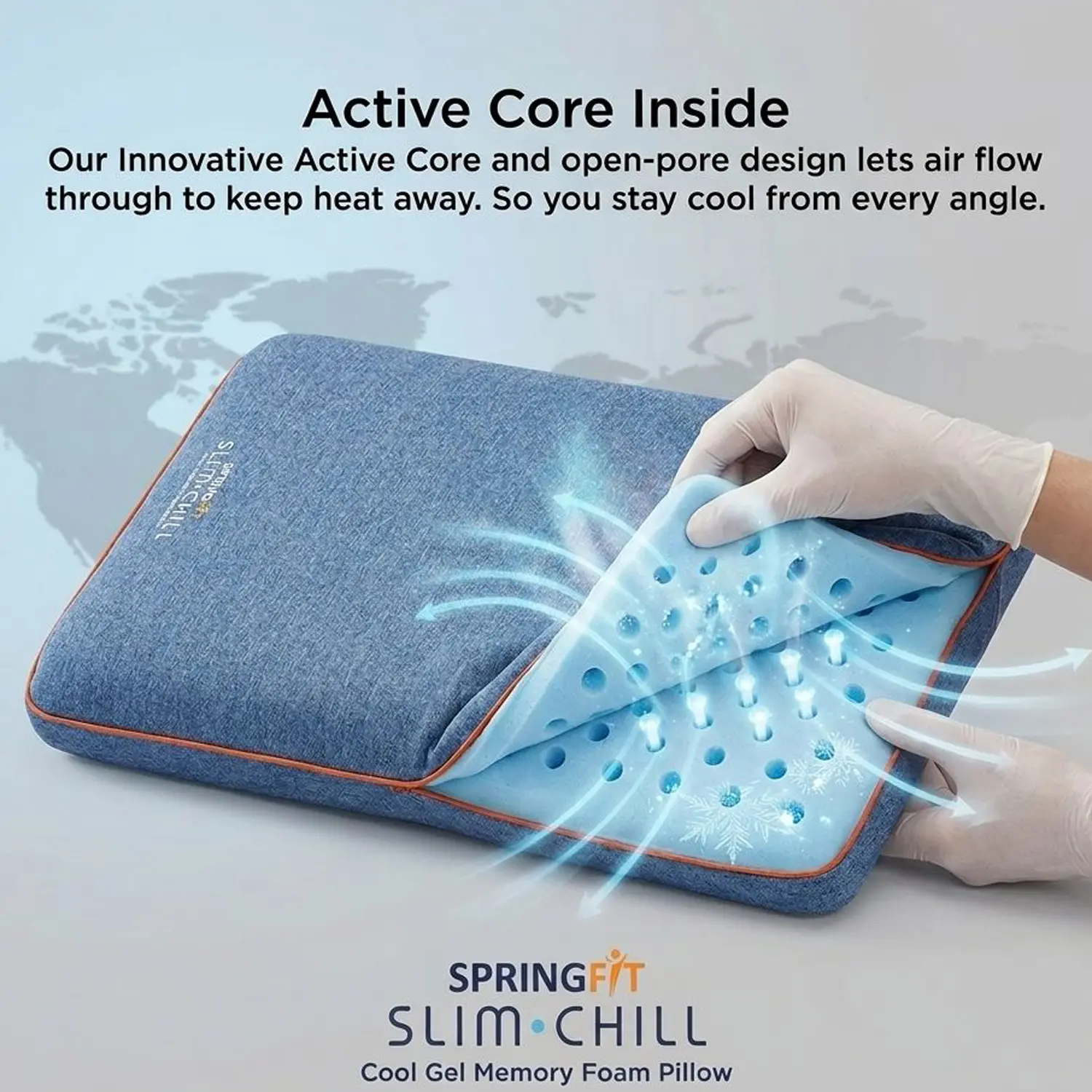 Slim Chill Memory Foam Pillow